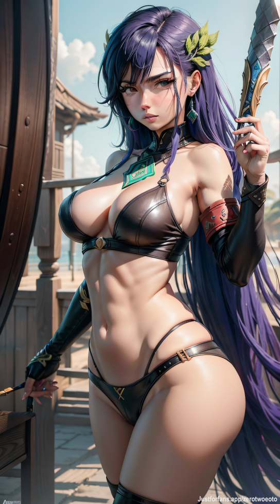 Akali- leather and hair ornament (lvl 1)
#Akali, #AI, #dyed, #clothing