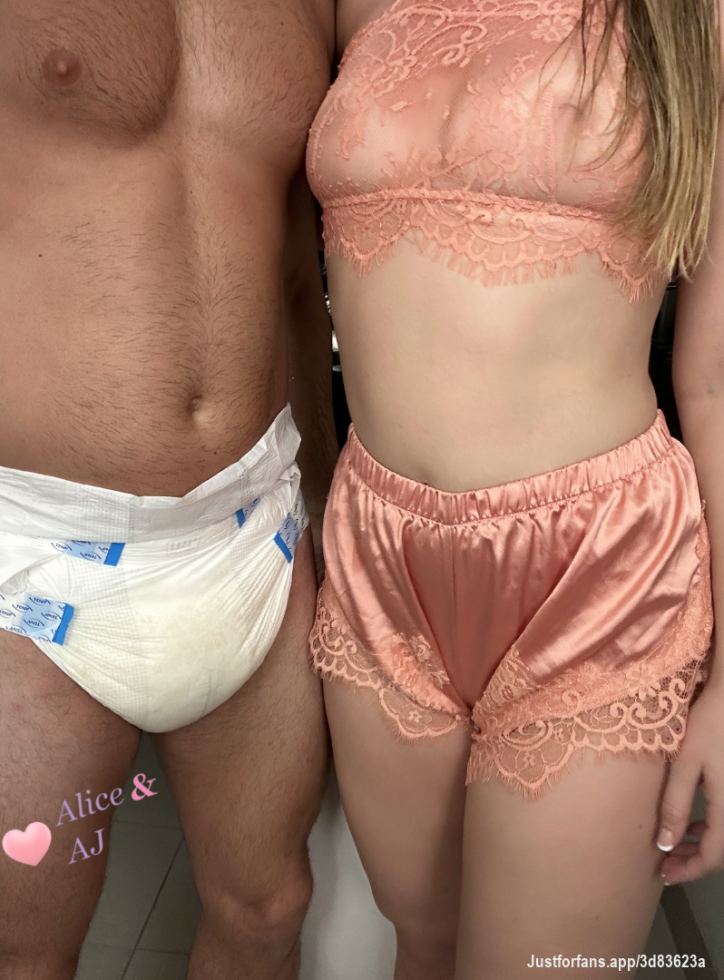 Keeping AJ diapered for the day <3