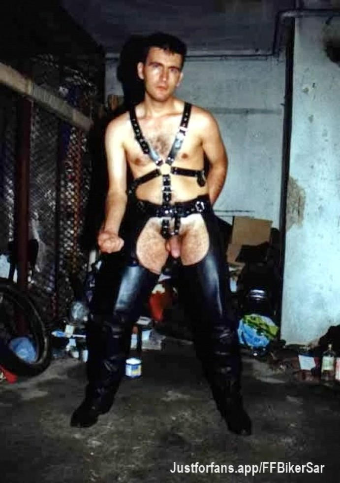 Leathered in a garage